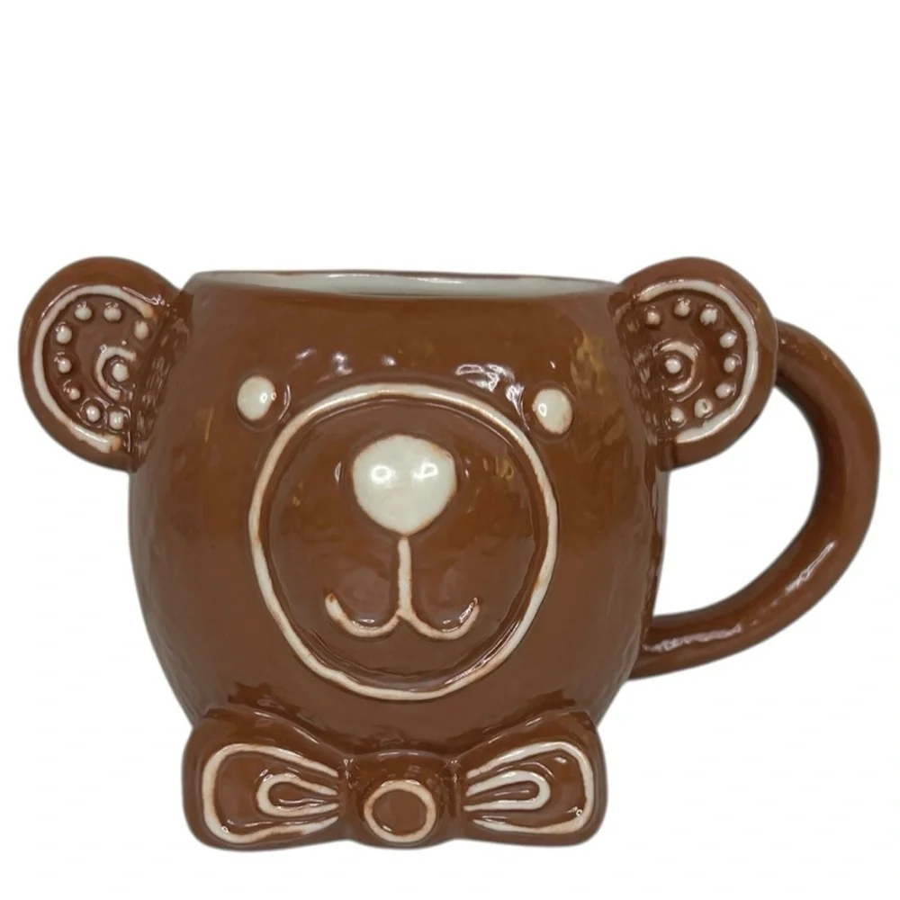 Pottery Barn Gingerbread Bear Mug 26oz New!